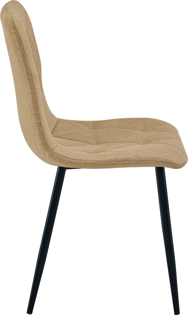Hnedá jedálenská stolička LIBRA s čiernymi nohami