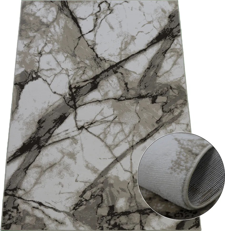 Koberec Lotus 9302 béžový – obdĺžnikový vzorovaný koberec Rozmer: 60x90 cm