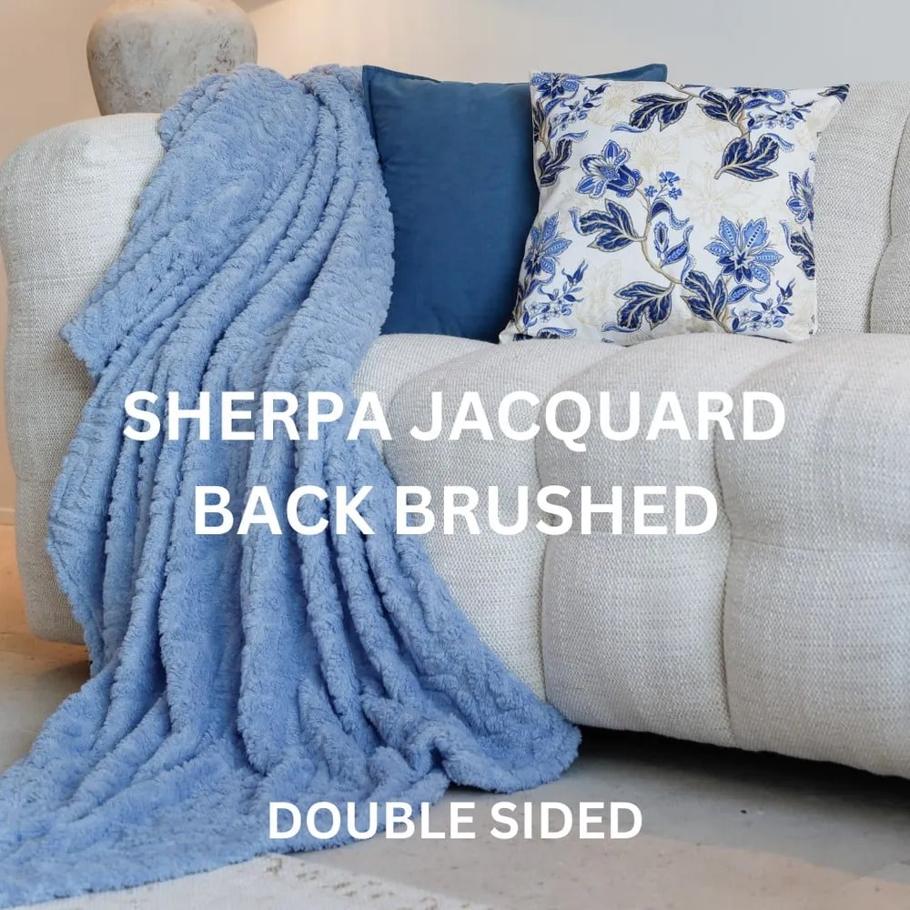 Modrá deka z mikroplyšu 150x200 cm Rena – Tiseco Home Studio