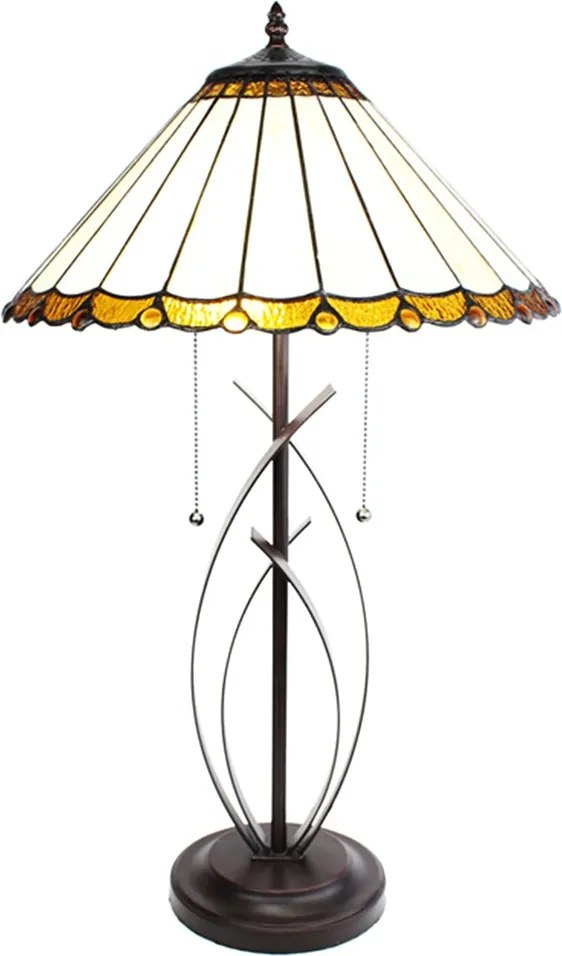 Stolná lampa Tiffany Elegant - 41x69 cm E27/max 2x60W