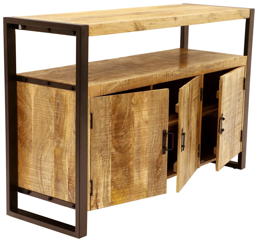 furniture-nabytek.cz - Rustikálna komoda z mangového dreva 140x90x45