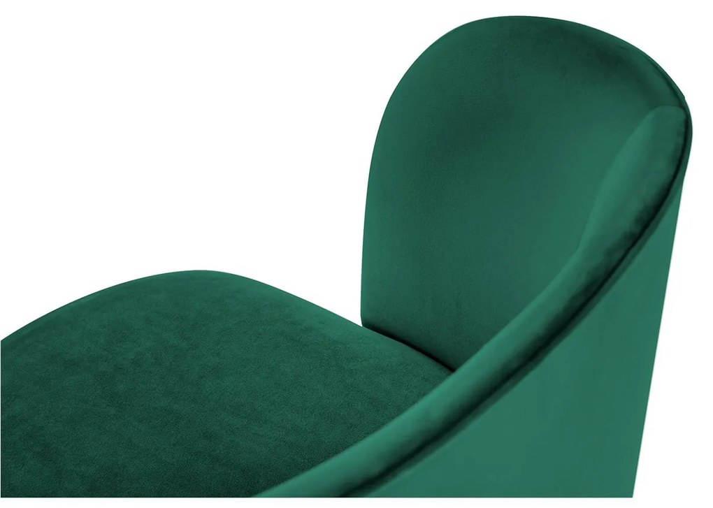 Zelená Zamatová stolička Aurora dĺžka 55 × šírka 56 × výška 80 cm WINDSOR & CO