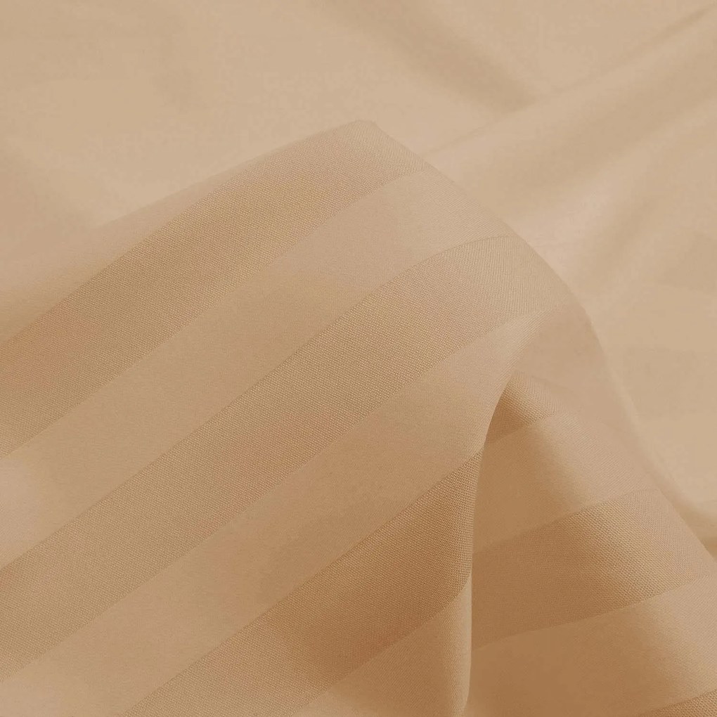BAMBUSOVÉ OBLIEČKY STRIPE BEIGE 140X200 CM, 1KS 70X80 CM, 2KS 40X40 CM BÉŽOVÉ