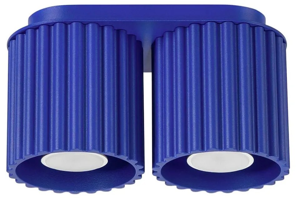 Sollux  SL.1810 - Bodové svietidlo AURA 2xGU10/10W/230V modré