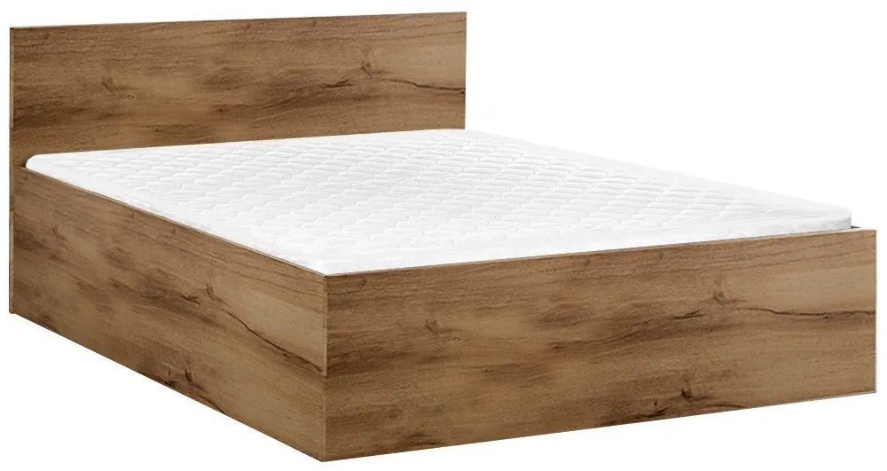 Posteľ SOFIA 120 x 200 cm, dub artisan Rošt: S latkovým roštom, Matrac: Matrac COCO MAXI 20 cm