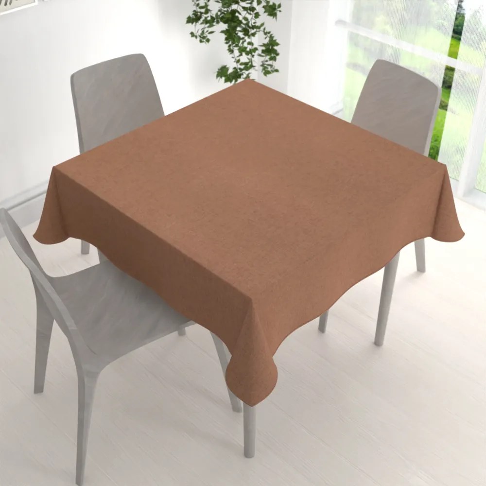 Biante Dekoračný štvorcový obrus BKW-203 Hnedý žíhaný 70x70 cm