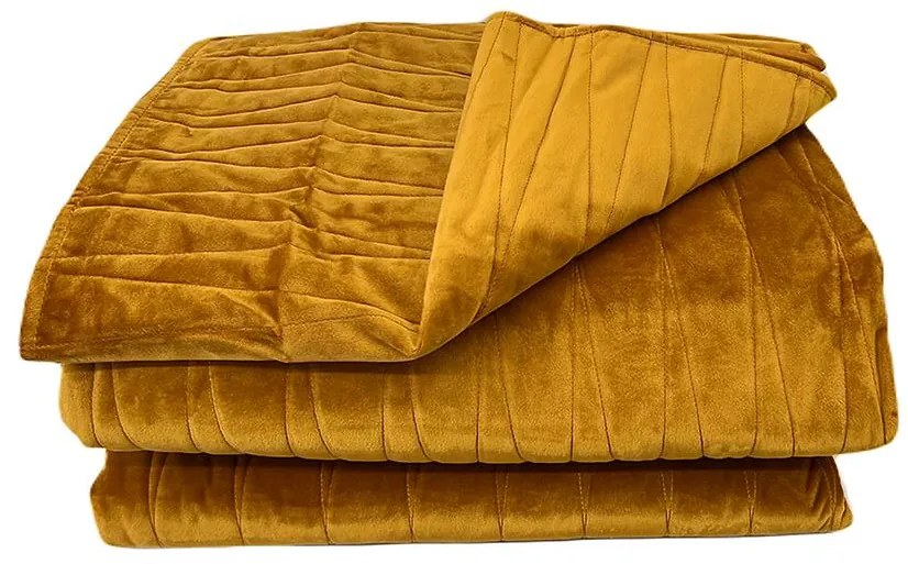 Prikrývka na posteľ Lido 220x250 cm horčicová Merkury Home