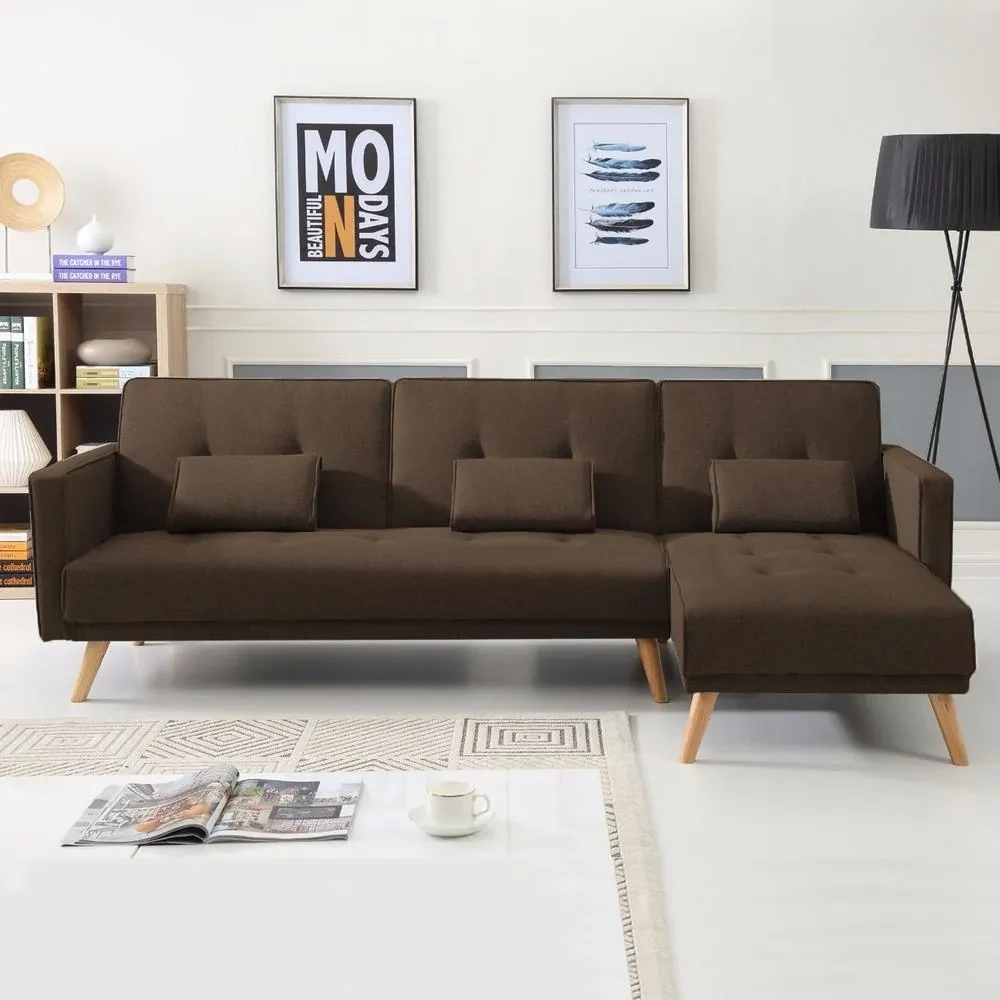 Rozkladacie rohové sofa Catini Anabel - Hnedá