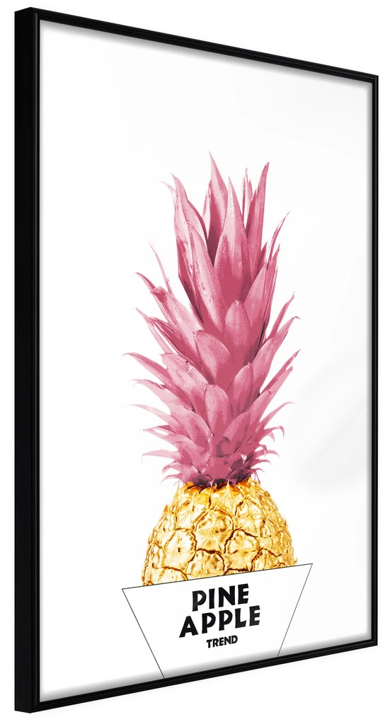 Artgeist Plagát - Golden Pineapple [Poster] Veľkosť: 20x30, Verzia: Zlatý rám