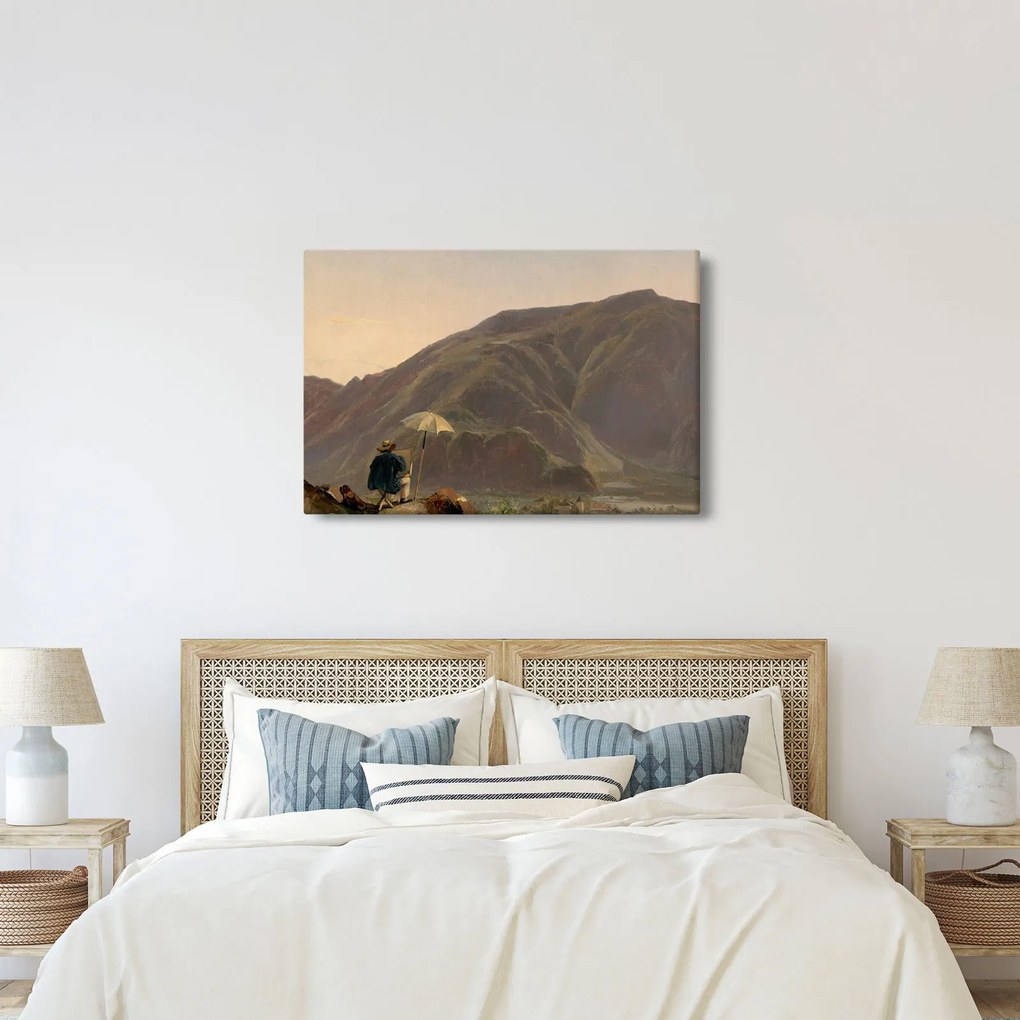 Obraz - Jules Coignet, View of Bozen with a Painter, reprodukcia (90x60 cm)