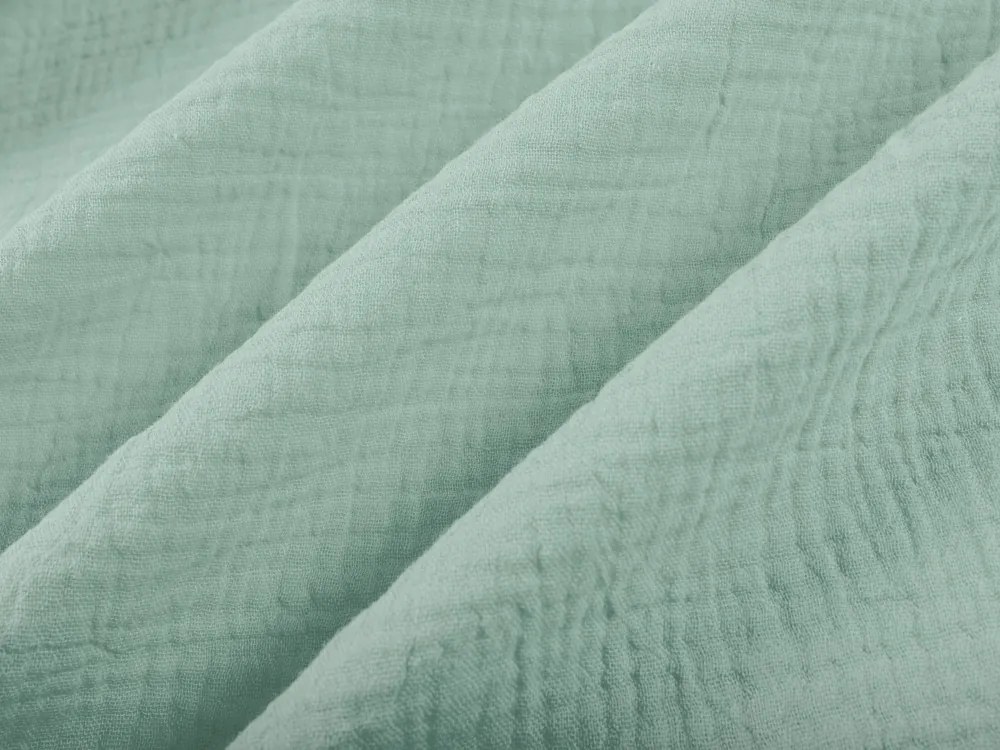 Biante Mušelínová obliečka na vankúš MSN-020 Pastelovo šalviová 50 x 50 cm