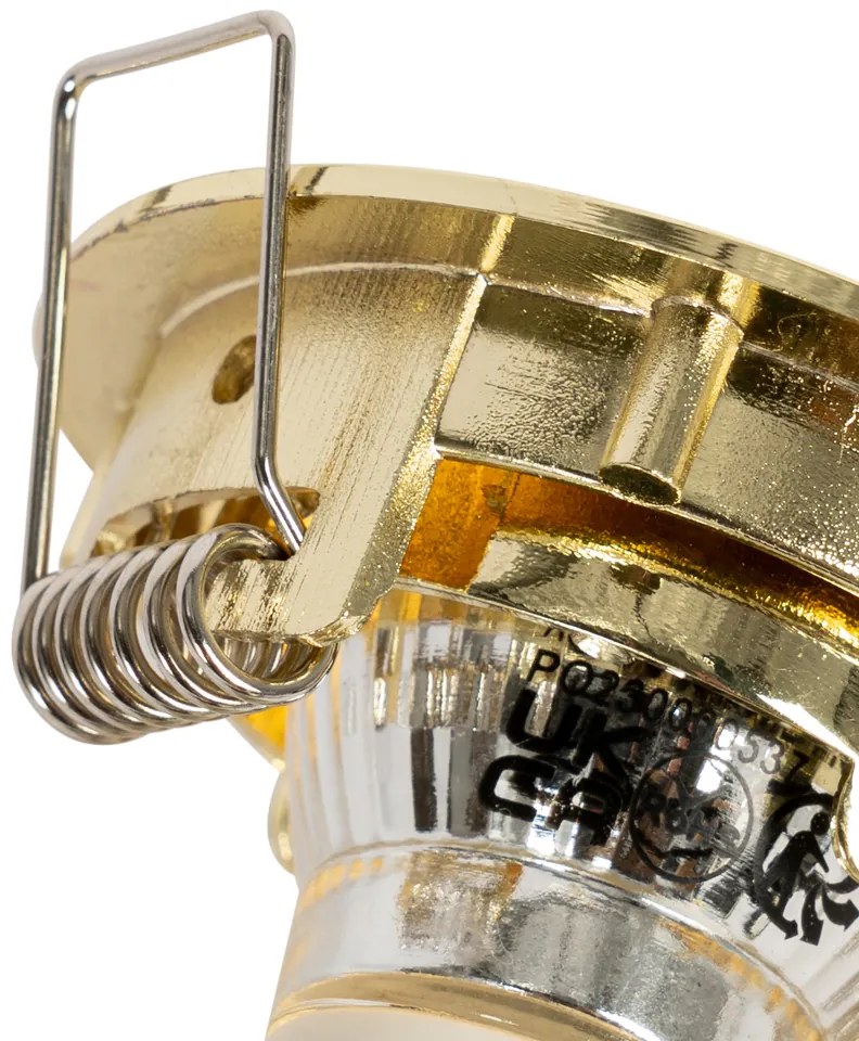 Sada 6 vstavaných bodových svetiel mosadz GU10 35 mm - Edu