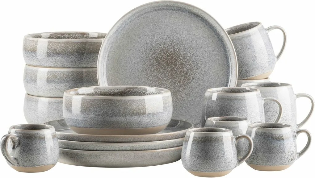 Mäser Súprava riadu na raňajky 16 ks AQUATA – sivá