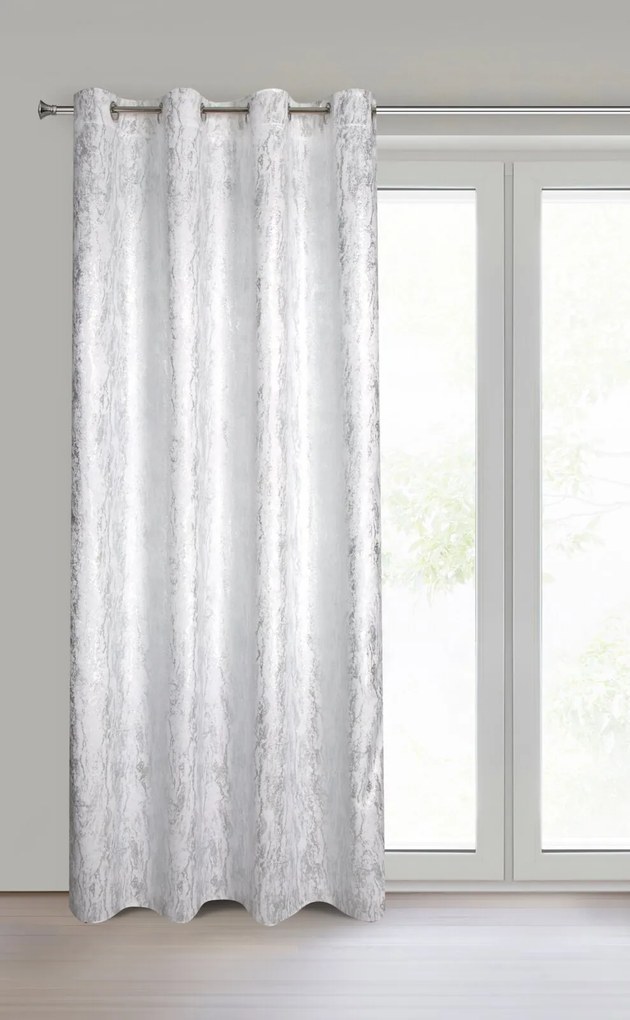 ZATEMŇOVACÍ ZÁVES NA KRÚŽKOCH ELISE 140X250 CM BIELA