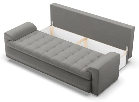 Trojmiestna rozkladacia sedačka FORESTA Kronos svetlosivá