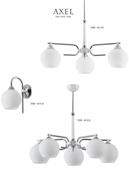 Jupiter 1398 - AX 3 B - Luster na tyči AXEL 3xE27/60W/230V