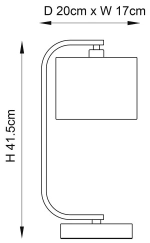 Endon 57917 - Stmievateľná stolná lampa CANNING 1xE14/40W/230V lesklý chróm/biela