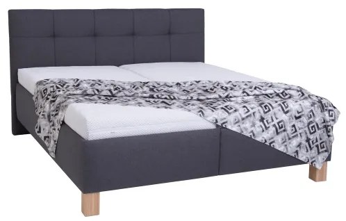 Čalúnená posteľ MARIA 180x200 cm, bez matraca, s úložným priestorom, sivá