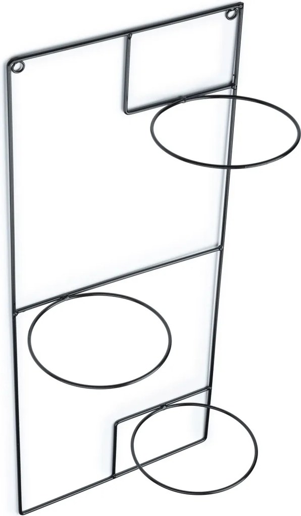 NÁSTENNÝ DRŽIAK NA KVETINÁČ SIMPLY 71X31X17 CM ČIERNA