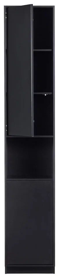 Čierna modulárna knižnica z borovicového dreva 228x210 cm Finca – WOOOD