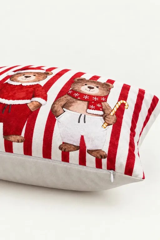 Obliečka na vankúš PYJAMA BEARS biela 45x45 cm