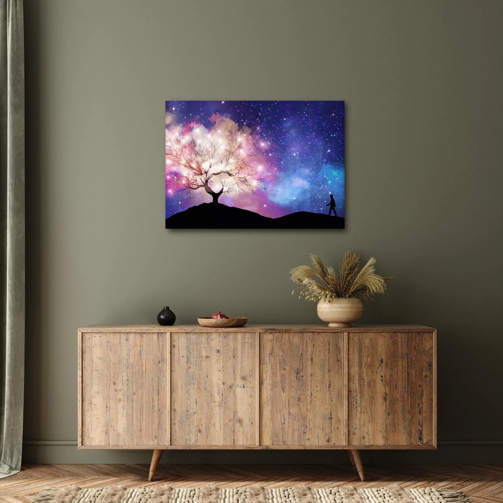 Obraz - Vesmírny strom (70x50 cm)