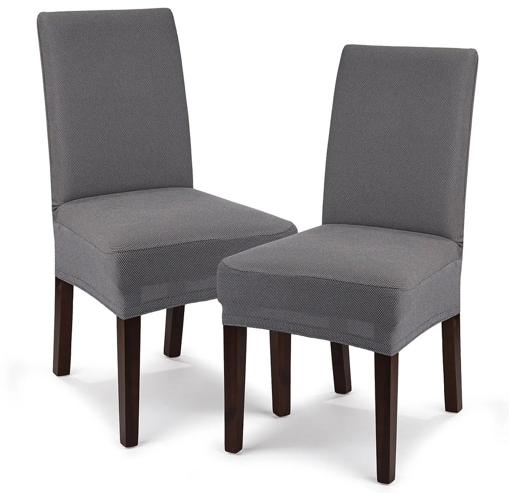 4Home Multielastický poťah na stoličku Comfort sivá, 40 - 50 cm, sada 2 ks