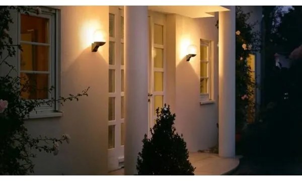 STEINEL 005535-Vonkajšie nástenné svietidlo so senzorom L585S 1xE27/60W čierna IP44