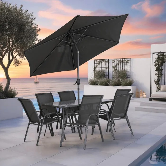 Záhradný nábytok NEBRASKA, čierna