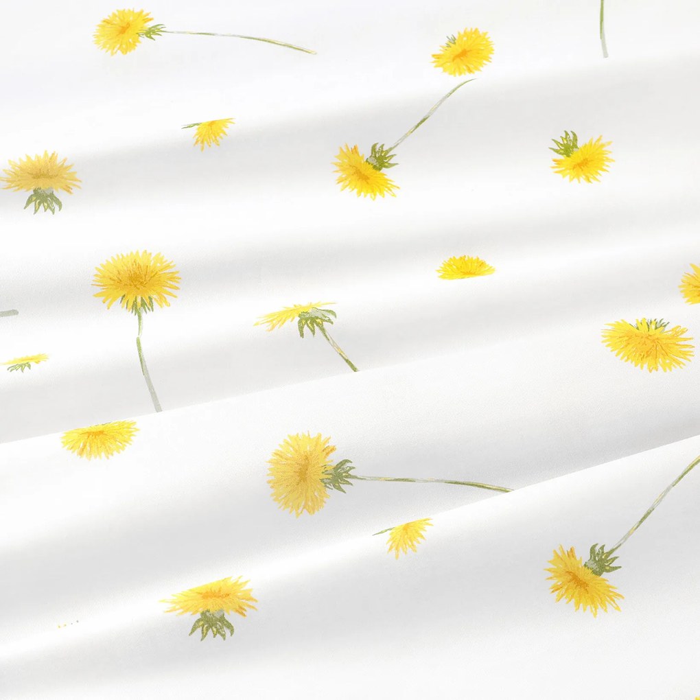 Goldea okrúhly obrus 100% bavlnené plátno - púpavy Ø 150 cm