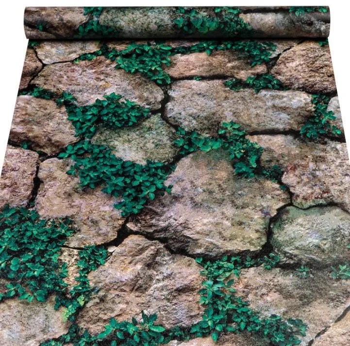 Samolepiace tapety 45 cm x 10 m IMPOL TRADE Q1805 kamene s popínavou rastlinou Samolepiace tapety
