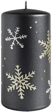 Vánoční svíčka FROST 14 cm černá