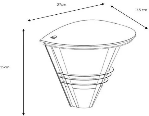 Lucide 11812/01/31 - Vonkajšie nástenné svietidlo LIVIA 1xE27/60W/230V