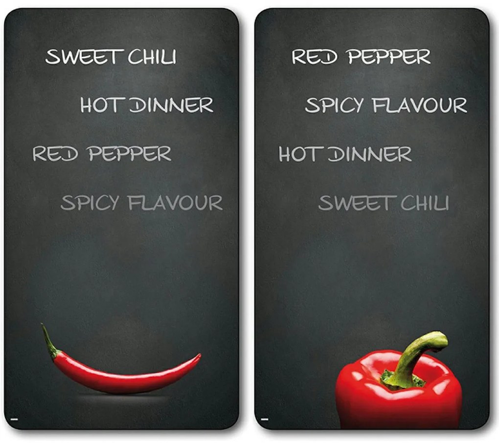 Doska na krájanie Chilli, sklo, sada 2ks, 52x30 cm