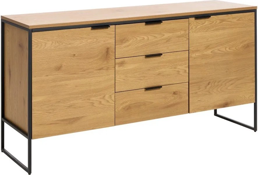 Komoda v dekore duba v prírodnej farbe 155x81x45 cm Cesura – Unique Furniture