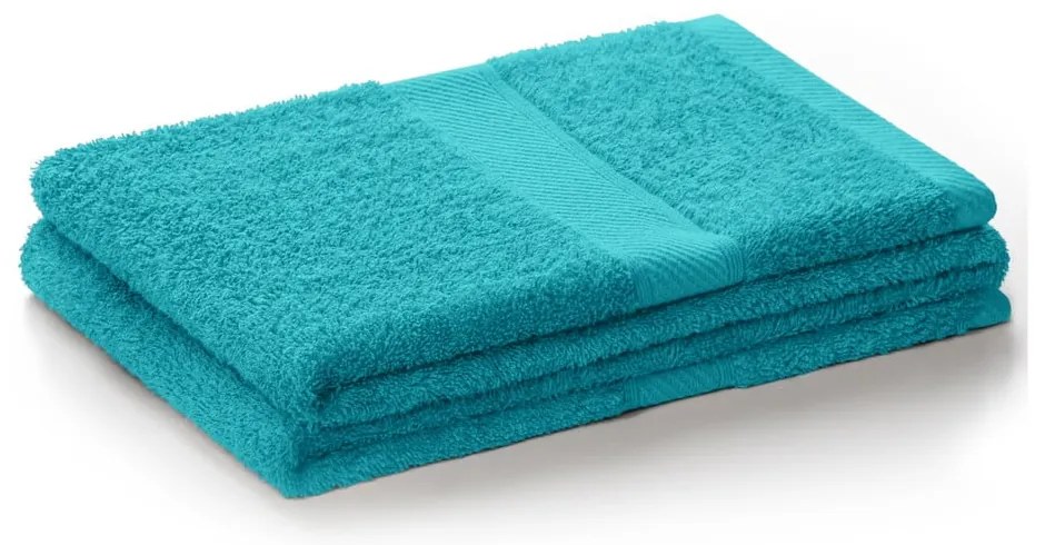 Modrý/tyrkysovomodrý froté uterák s prímesou bambusu 50x100 cm Bamby – DecoKing