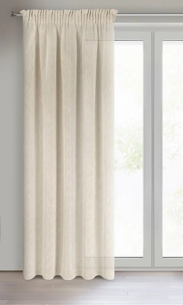 ZÁVES NA PÁSKE ANGELICA 140X270 CM BÉŽOVÁ