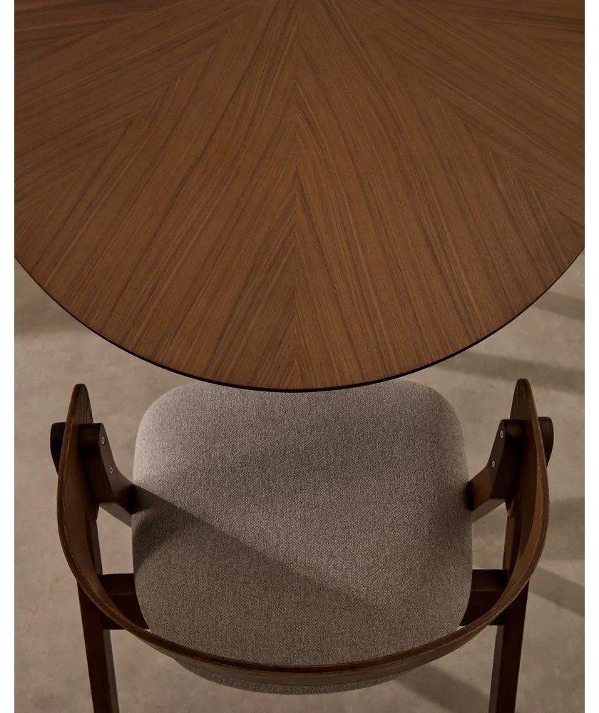 Jedálenský stôl s doskou v dekore orechového dreva 110x180 cm Naanim – Kave Home