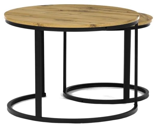 Autronic BONTEC Konferenčný stolík 70x70x51cm, mdf, divoký dub, CT-X7122 OAK Farba: Hnedá