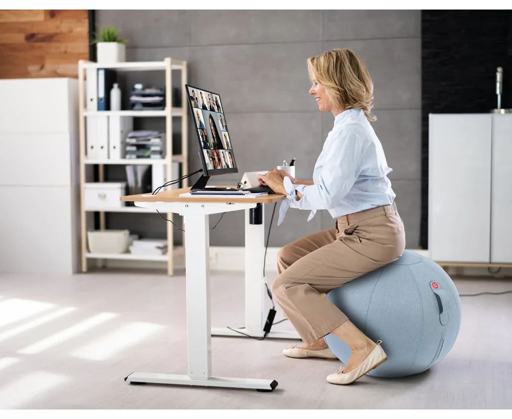 Ergonomická sedacia lopta ORBIX, modrá