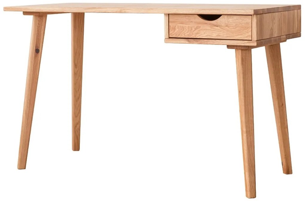 Dubový písací stôl Simon - prírodná