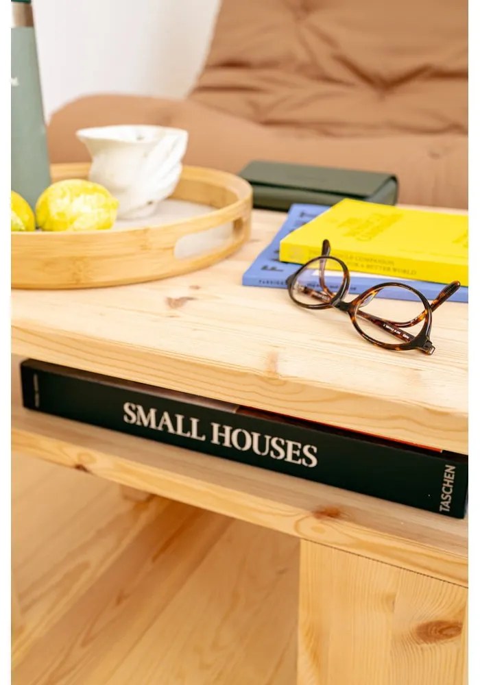 Hnedý konferenčný stolík z borovicového dreva 45x68 cm Japan – Karup Design