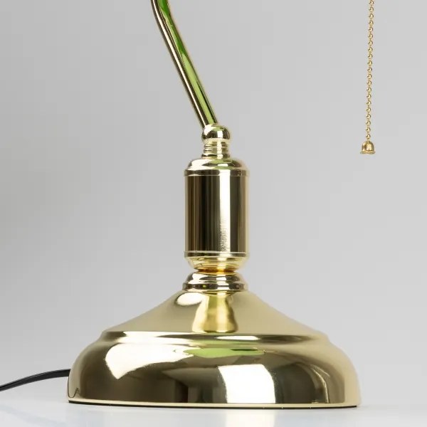 Brilagi - Stolná lampa BANK OFFICE 1xE27/60W/230V zlatá/zelená