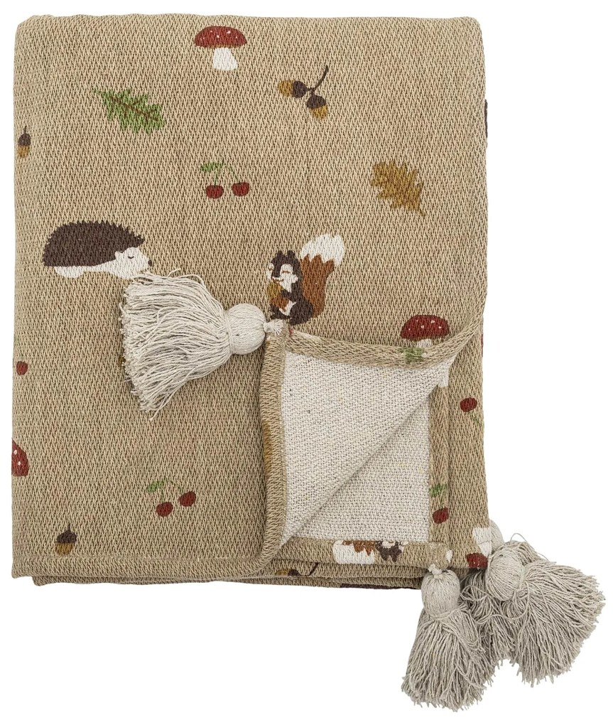 Bloomingville Prehoz z recyklovanej bavlny Fall Brown 130 x 160 cm