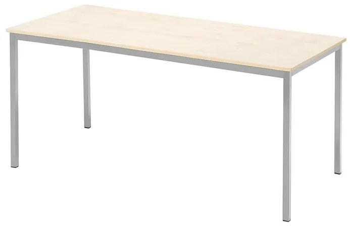 Jedálenský stôl JAMIE, 1800x800 mm, brezový laminát, šedá podnož
