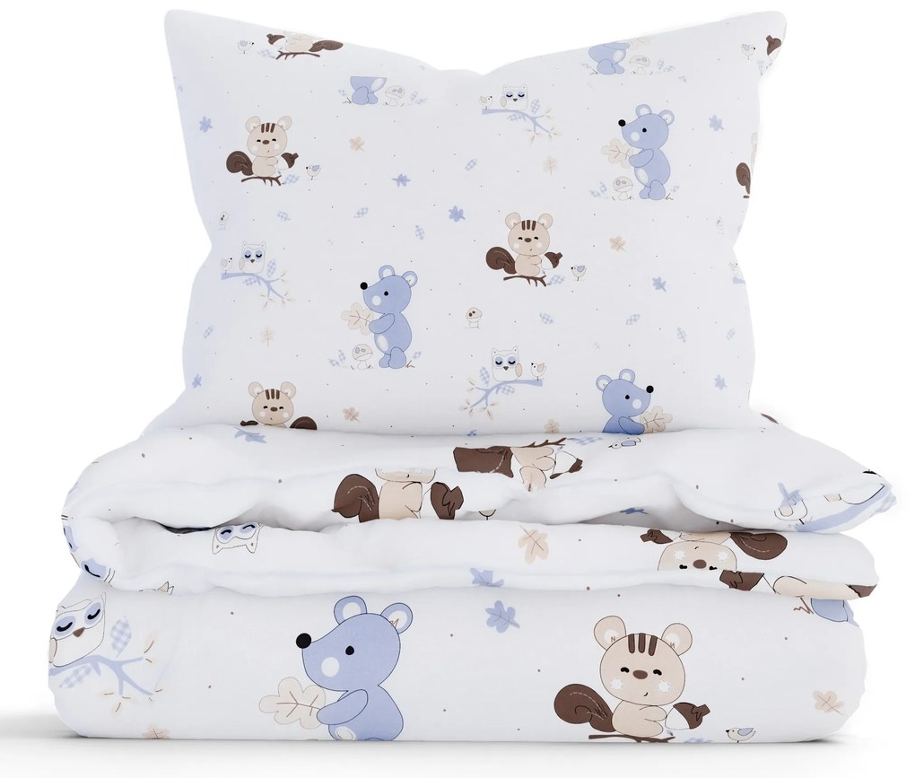 Bavlnené obliečky Renforcé do postieľky – Lesní priatelia