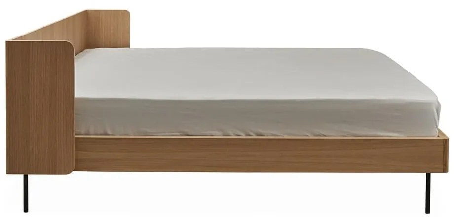 Dvojlôžková posteľ v dekore duba 180x200 cm v prírodnej farbe Wrap – Bonami Selection
