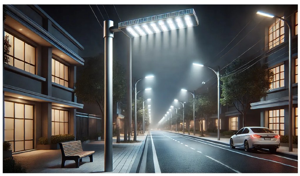 Germina LED pouličná lampa / lampáš HERMETIC 50W sivá 5000lm 5000K
