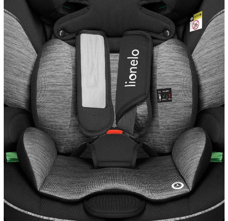 Autosedačka Lionelo Levi I-Size 76 - 150 cm Farba: Black Grey