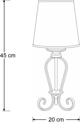 BRILAGI - Stolná lampa SONIA 1xE27/15W/230V krémová/patina